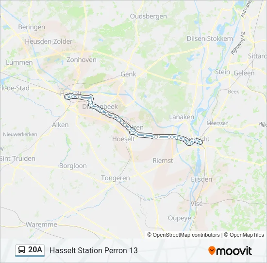 20A Bus Line Map