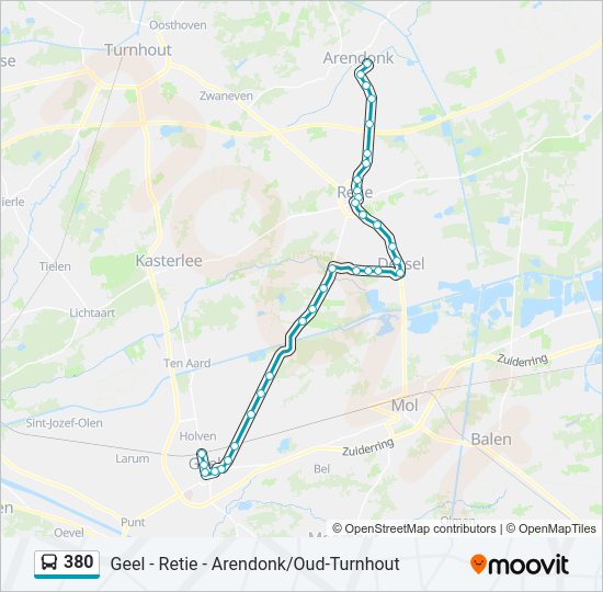 380 Bus Line Map