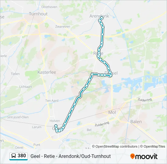 380 Bus Line Map