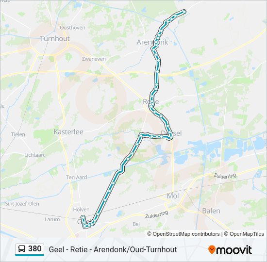 380 Bus Line Map