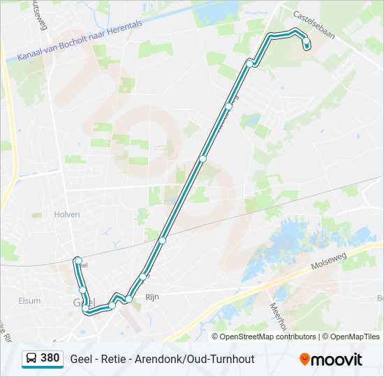 380 Bus Line Map