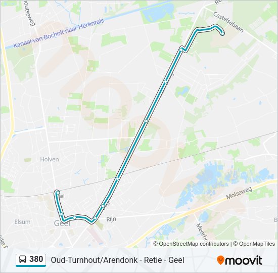 380 Bus Line Map