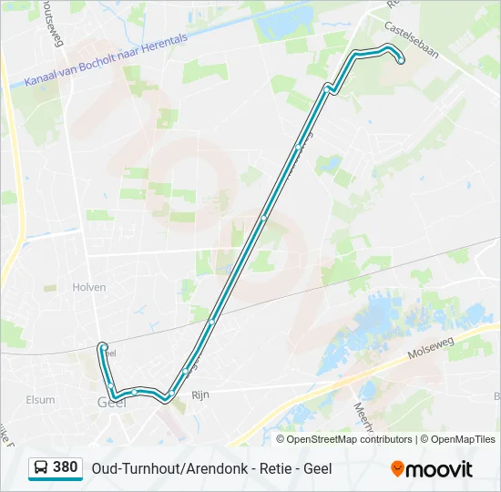 380 Bus Line Map