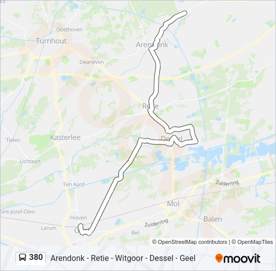 380 Bus Line Map