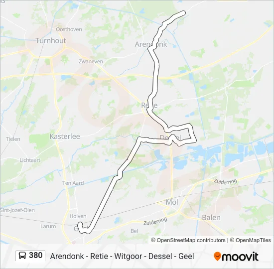 380 Bus Line Map