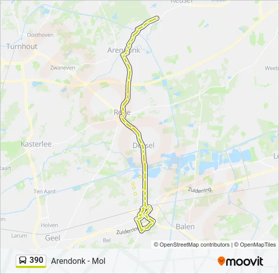 390 Bus Line Map