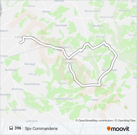 396 Bus Line Map