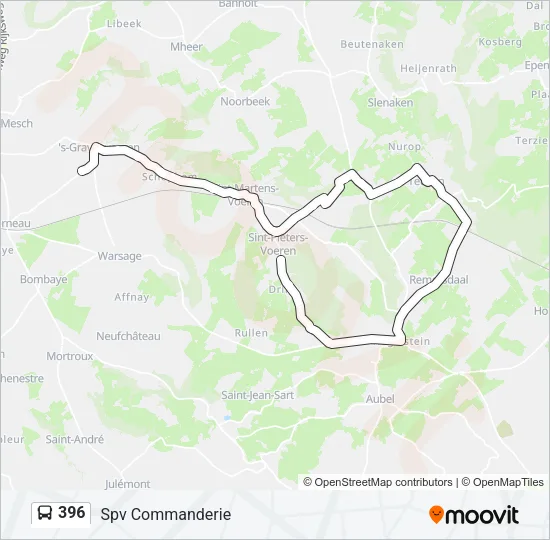 396 Bus Line Map