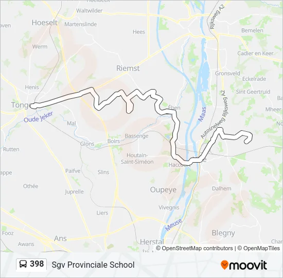 398 Bus Line Map