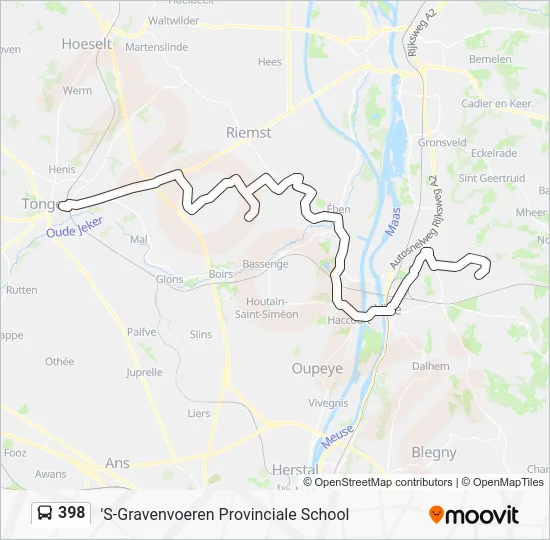 398 Bus Line Map