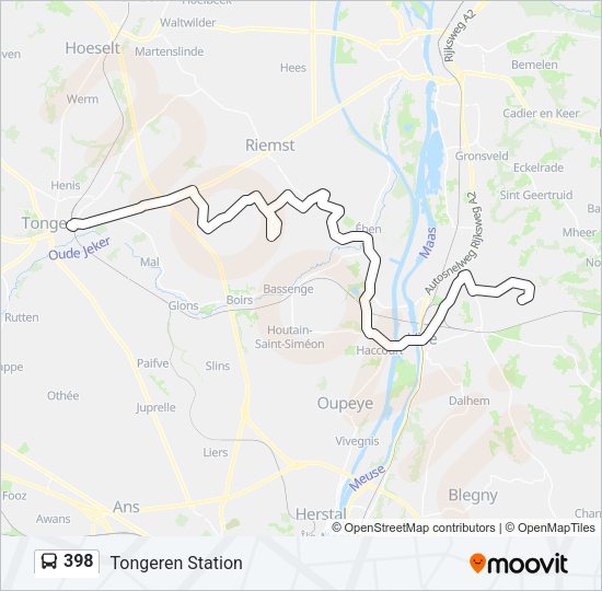 398 Bus Line Map
