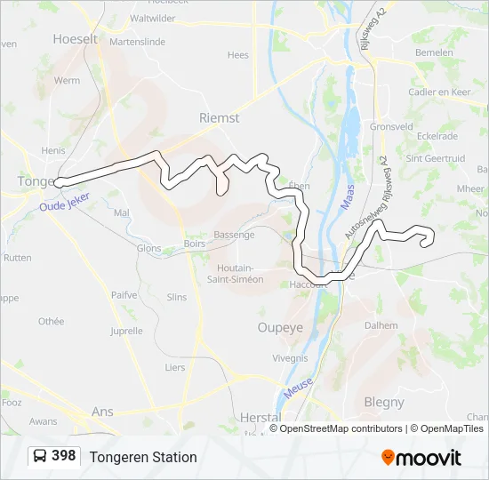 398 Bus Line Map