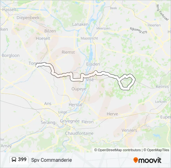 399 Bus Line Map