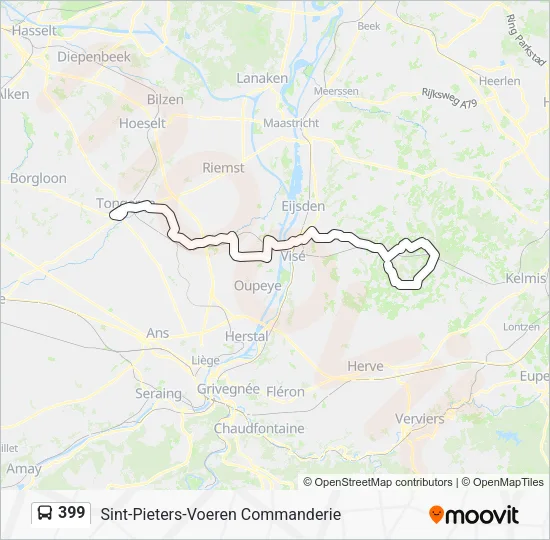 399 Bus Line Map