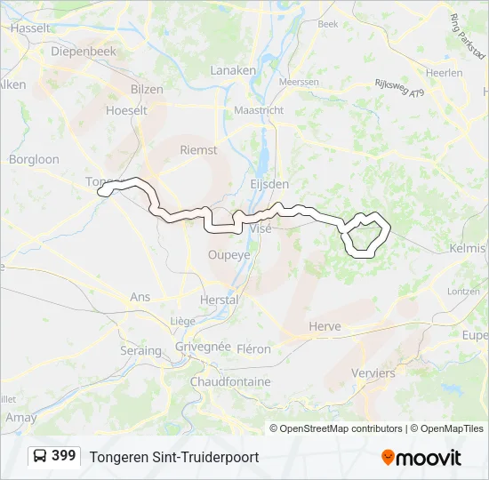 399 Bus Line Map