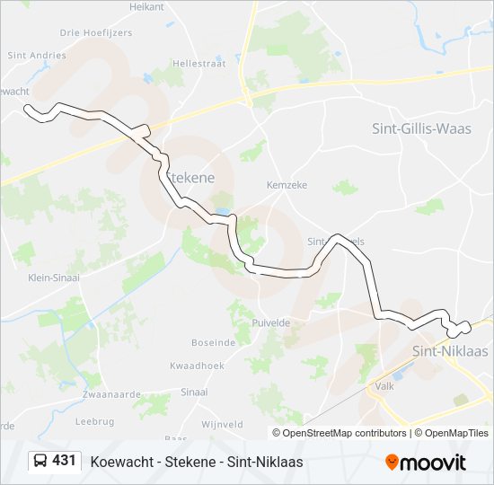 431 Bus Line Map