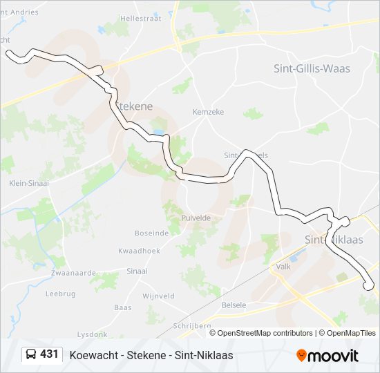 431 Bus Line Map