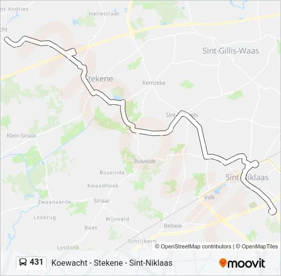 431 Bus Line Map