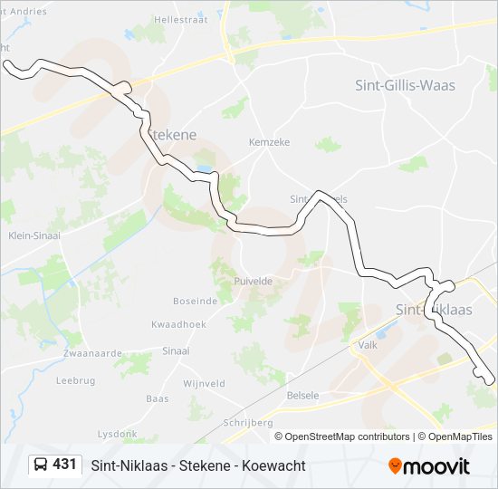 431 Bus Line Map