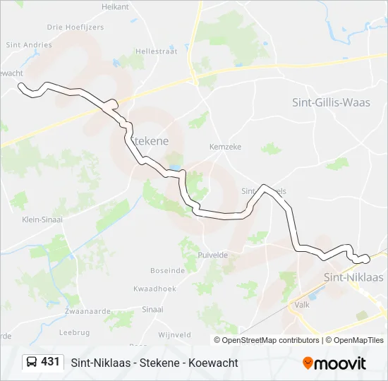 431 Bus Line Map