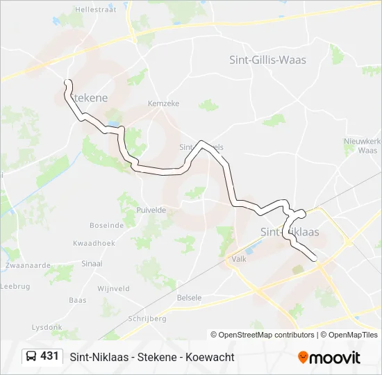 431 Bus Line Map