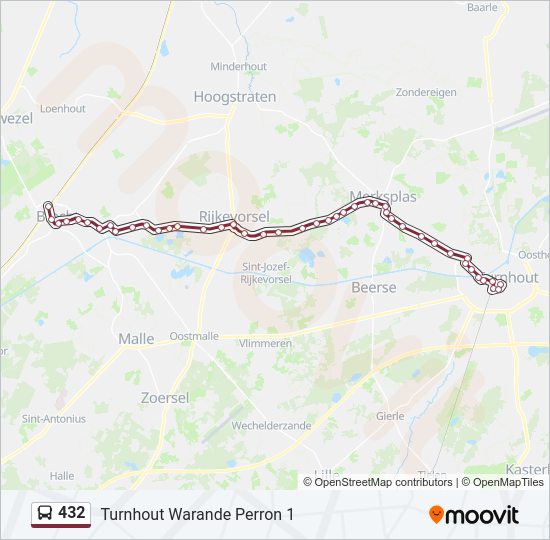 432 Bus Line Map