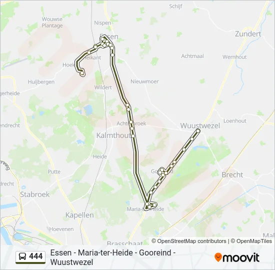 444 Bus Line Map