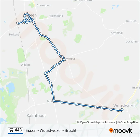 448 Bus Line Map