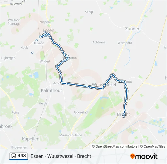 448 Bus Line Map