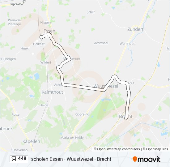 448 Bus Line Map