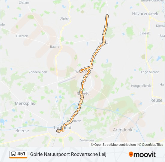 451 Bus Line Map
