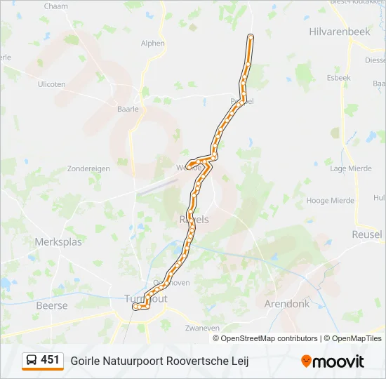 451 Bus Line Map
