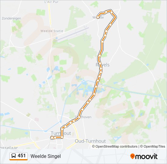 451 Bus Line Map