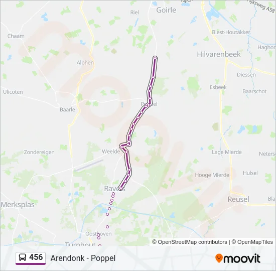 456 Bus Line Map