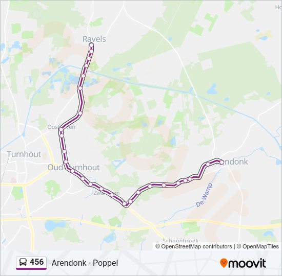 456 Bus Line Map