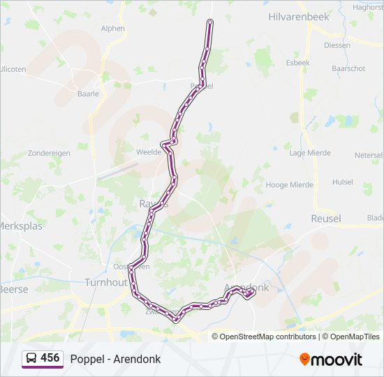 456 Bus Line Map