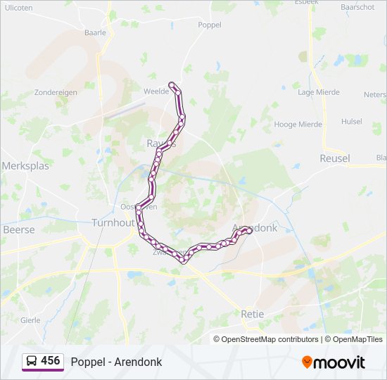 456 Bus Line Map