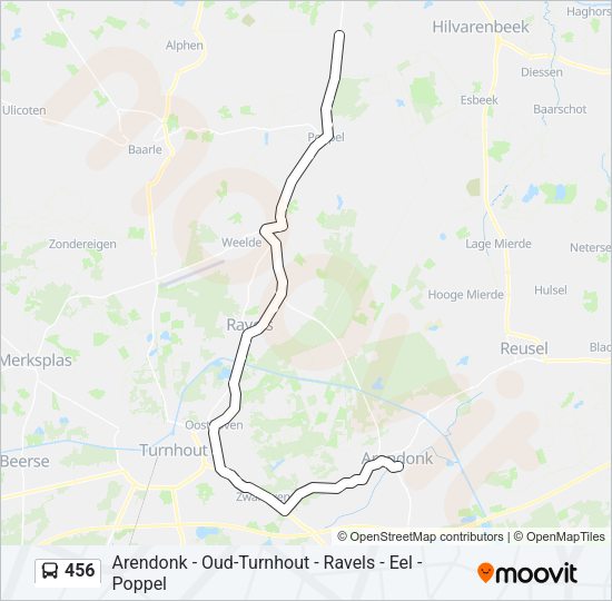 456 Bus Line Map