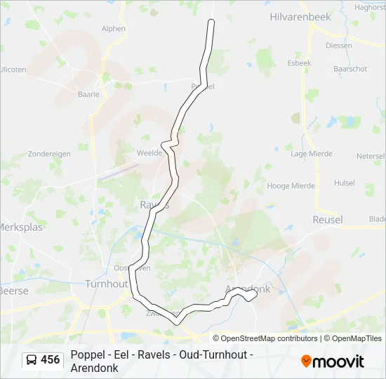 456 Bus Line Map