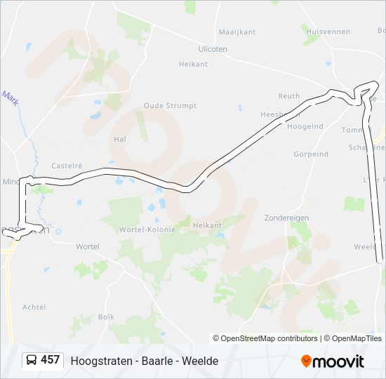 457 Bus Line Map