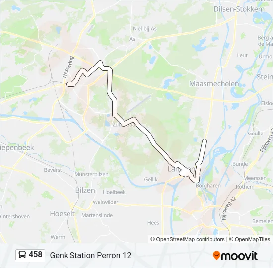 458 Bus Line Map