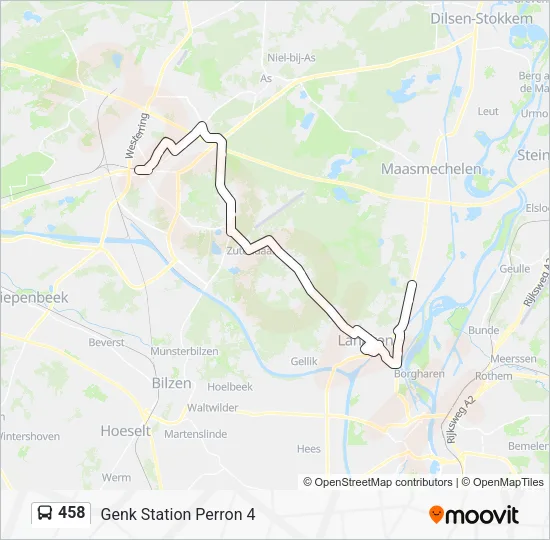 458 Bus Line Map