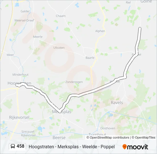 458 Bus Line Map