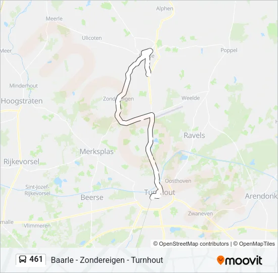 461 Bus Line Map