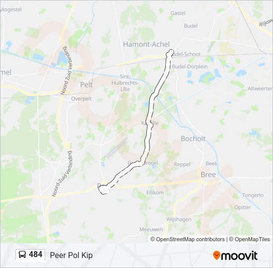 484 Bus Line Map