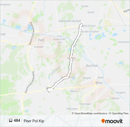 484 Bus Line Map