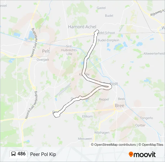 486 Bus Line Map