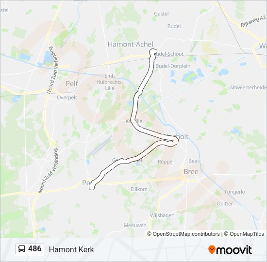486 Bus Line Map