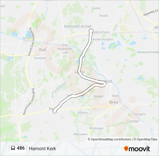 486 Bus Line Map