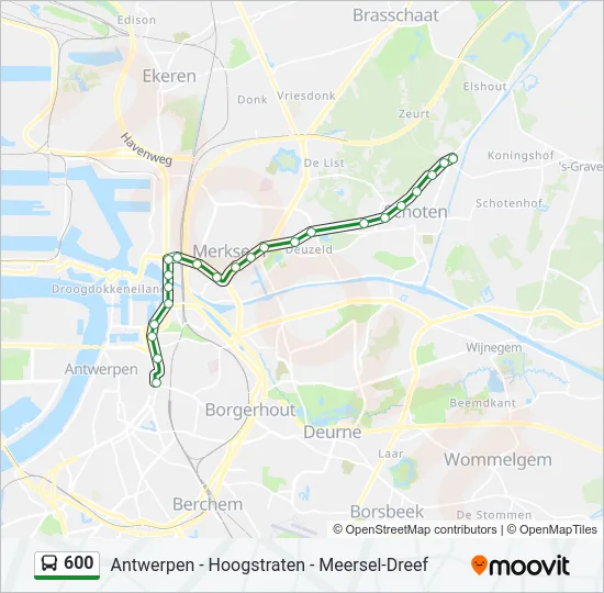 600 Bus Line Map